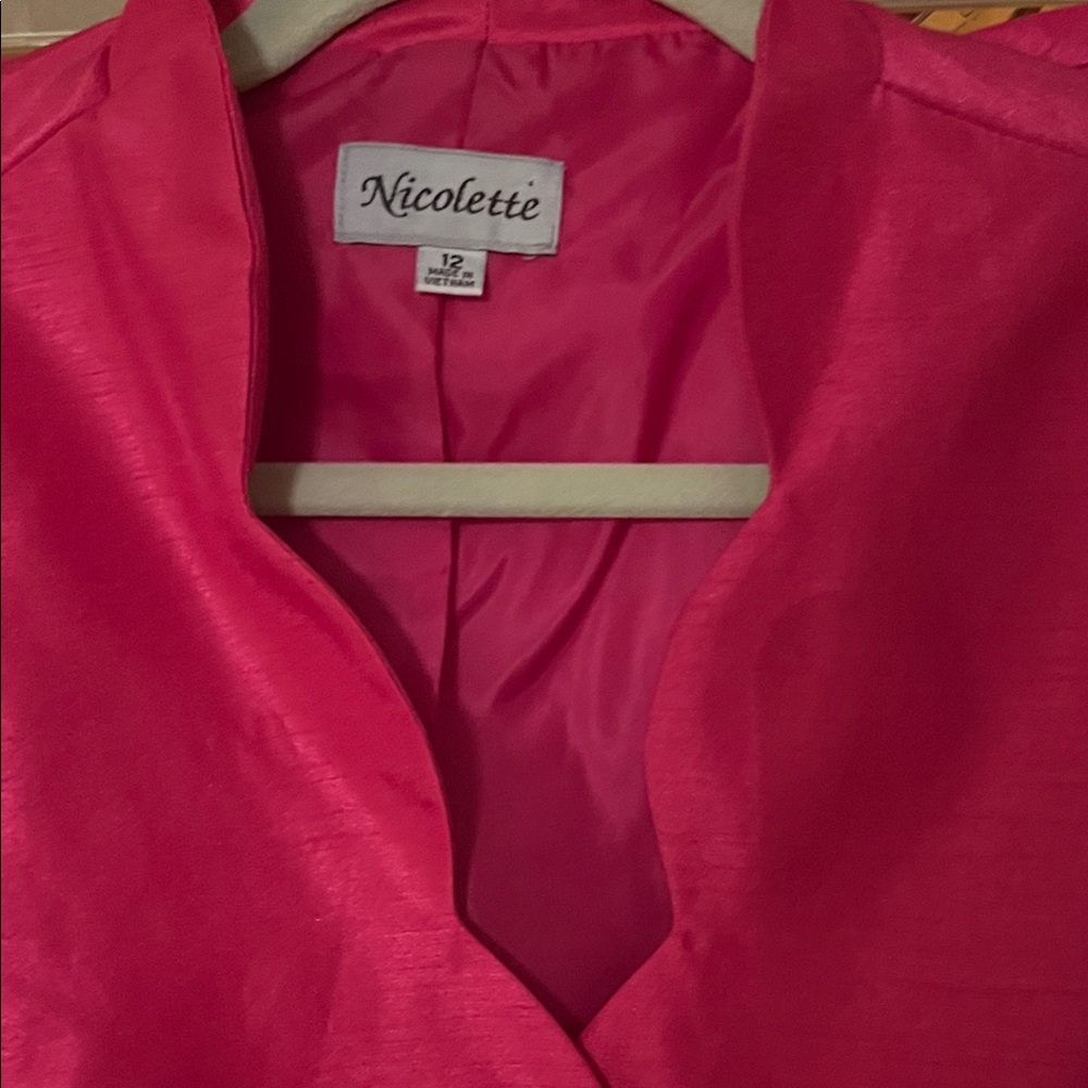 NWT Nicolette 2/pc polyester 
(raw silk look) elegant Suit Mother of the bride